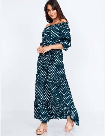 blue vanilla polka dot dress