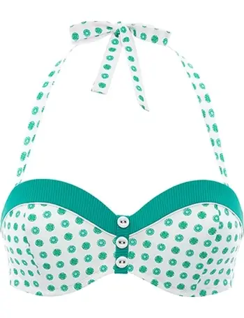 Eden Reversible Bikini Bottoms, Gingham Green Swimwear