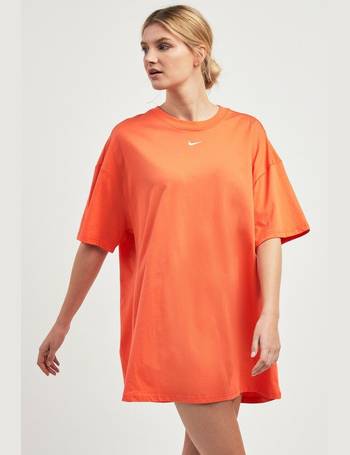 orange nike t shirt dress