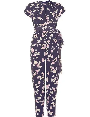 damsel in a dress petal print jumpsuit