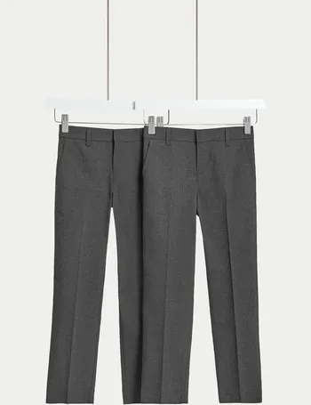 John Lewis Adjustable Waist Jersey Slim School Trousers, Black at John  Lewis & Partners