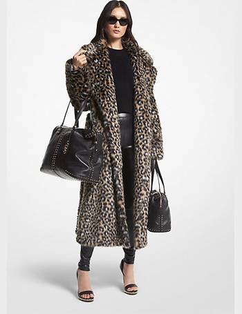 MK Brushed Leopard Jacquard Coat