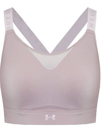 Under Armour HG Armour high support printed sports bra in red