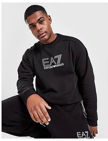 emporio armani ea7 silicone large logo crew sweatshirt