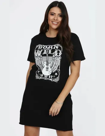 plus size band tshirt dress