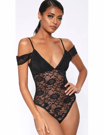 Shop I Saw It First Women's Black Lace Bodysuits up to 90% Off