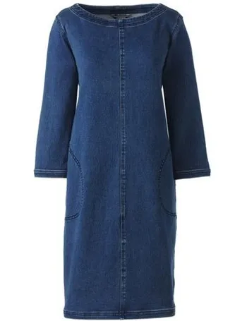 lands end denim dress