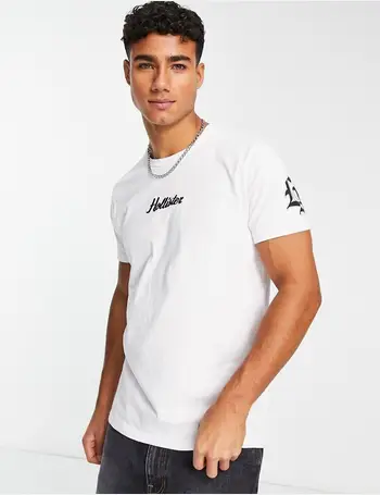 Hollister tech logo t-shirt in white