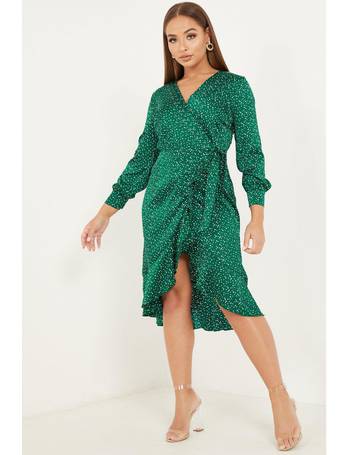 Shop Quiz Women's Green Wrap Dresses up ...