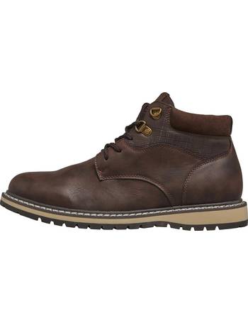 Fluid mens borg lined boots cheap brown