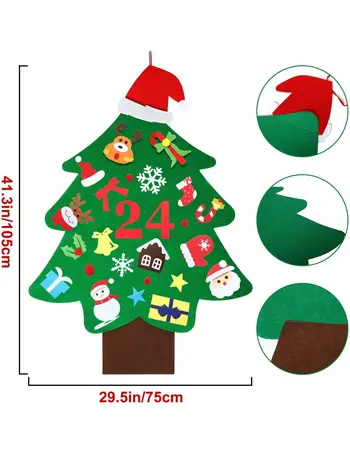 DIY Felt Christmas Snowman Ornaments Door Wall Hanging Decor Children Kids  Gifts