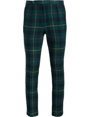 Polo plaid store wool twill trouser