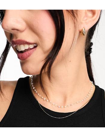 ASOS Ditsy Neckchain In Black String With Tooth Pendant