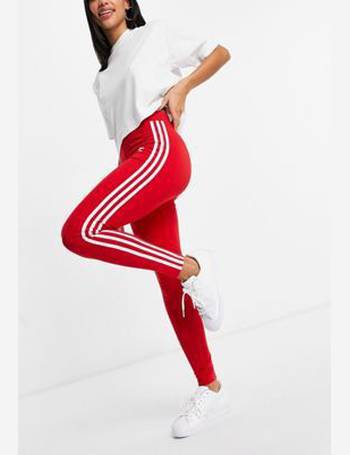 adidas Originals adicolor three stripe high waisted leggings in black