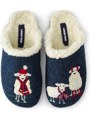 lands end sherpa slippers