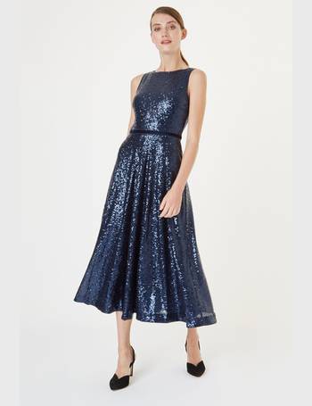 hobbs black sequin dress