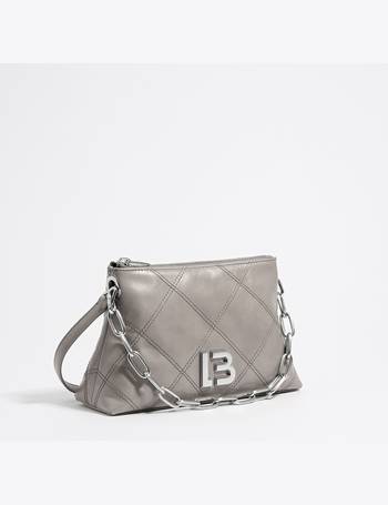 Bimba Y Lola Xs Trapezium Leather Crossbody Bag - White