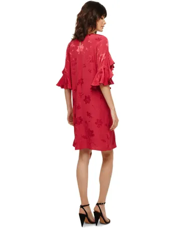 phase eight red caprice jacquard dress