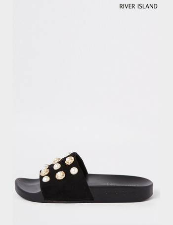 River island hot sale pearl sliders