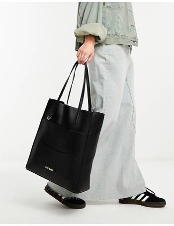 Steve Madden Bcrush oversized teddy tote bag in black