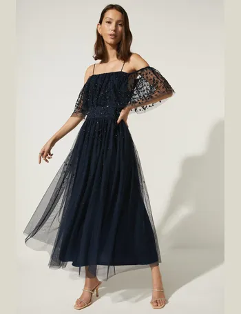 Oasis tulle midi outlet dress