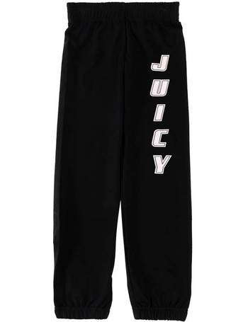 Juicy Couture Black Label velour cuffed joggers with diamante crest co-ord