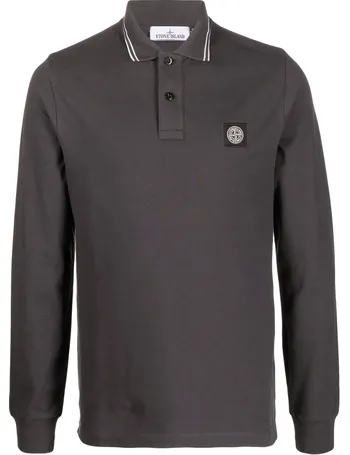 stone island mens long sleeve polo