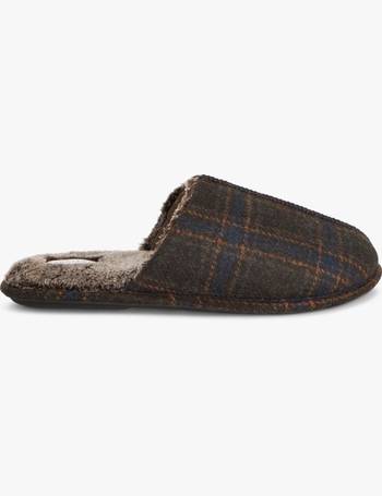 John Lewis Sheepskin Chunky Sole Mule Slippers, Brown