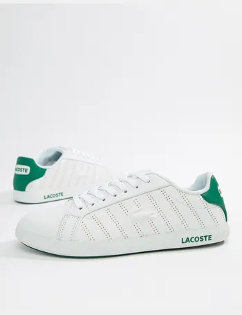 lacoste graduate bl1 leather trainers in white