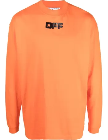 Orange off white vlone clearance shirt