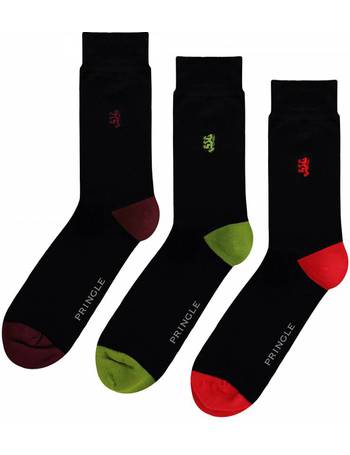 Black  Men's Pringle Gentle-grip Bamboo Socks - Pack of 3