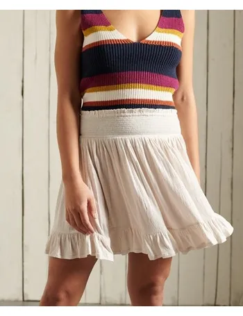 superdry white skirt