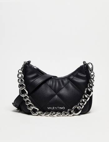 Valentino Bags Ada quilted embossed cross body bag with chain strap in black