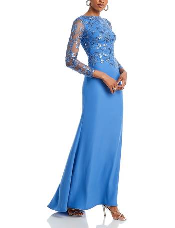 Tadashi shoji best sale long sleeve gown