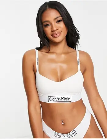 Calvin Klein Reimagined Pride unlined bralette in white