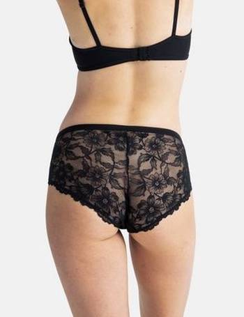 Dorina Eco Moon 2 Pack Black Lace Hipster Period Briefs