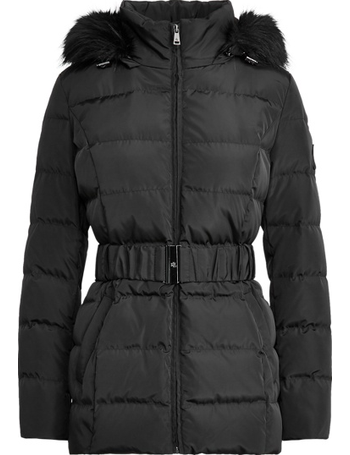 ralph lauren belted puffer coat