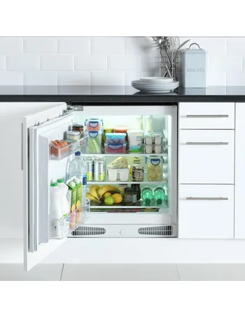 bush beucl6082 integrated under counter larder fridge white