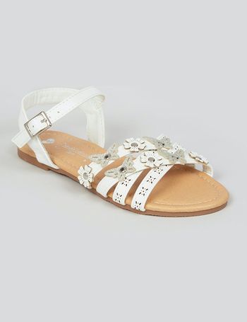 Matalan girls hot sale white sandals