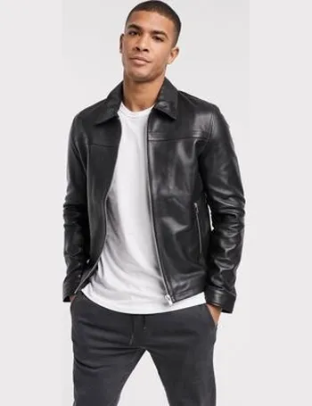 mens barneys leather jacket