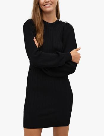 mango black knit dress