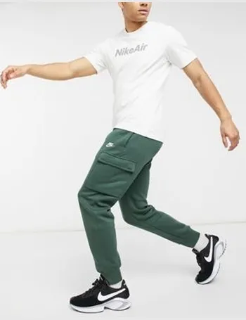 nike club cuffed cargo sweatpants in teal