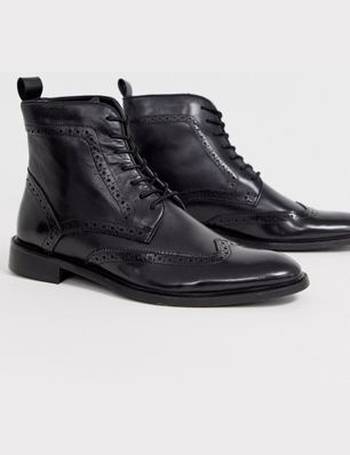 dune black brogue boots