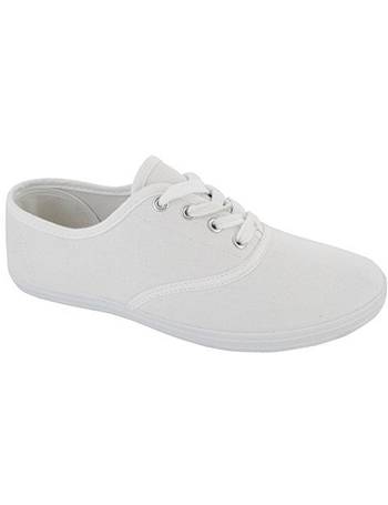 ladies white canvas sneakers