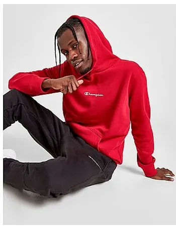 red champion hoodie small logo