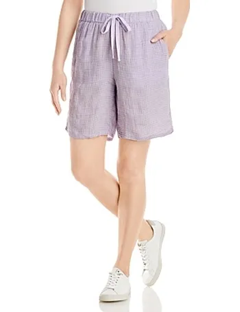 Eileen Fisher Organic Linen Mid Thigh Shorts