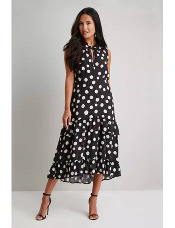 wallis black and white spot dress