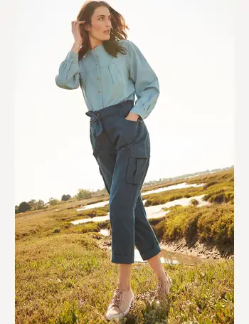 Cotton Essential Cropped Trousers