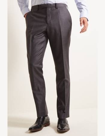 Moss Bros Regular Fit Charcoal Trousers