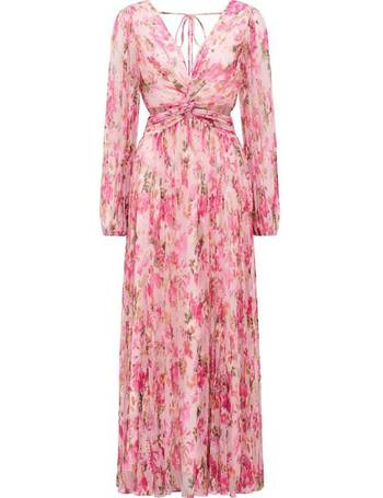 Yumi White Long Sleeve Floral Maxi Dress